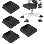 HASTHIP Caster Wheel Pads for Office Chairs and Furniture featuring 3.14 in Grooved Rubber | Non Slip Floor Protection