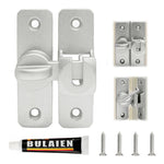 HASTHIP Door Latch for Gate Door and Cabinet featuring 90° 180° Design with Zinc Alloy Body | Silver