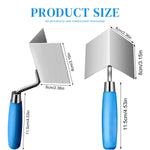 HASTHIP Stainless Steel Trowel Set for Plastering with Hand Welded Sharp Corner Blade 80 x 60mm