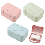HASTHIP Soap Box Holder 3 Pack for Travel and Bathroom with Lockable Lid and ABS Material