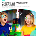 HASTHIP® 2Pcs Pirate Eye Patch for Kids Fun Cartoon Adjustable Soft Single Eye Patches for Lazy Eye Reusable 3D Contoured Eyes Pads No Pressure