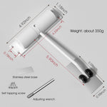 HASTHIP Automatic Door Closer for Wooden and Metal Doors with Adjustable Spring 3 pcs White