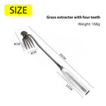 HASTHIP Weeder Hand Tool for Lawn and Garden with 4 Claws Steel Design 35 cm | Manual Weed Puller 3 pcs