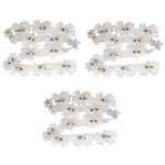 HASTHIP Lace Ribbon Trim for DIY Crafts featuring Floral Bow Design 5.5 cm Width | White 1 Yard 3 PCS