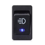 HASTHIP® ELEPHANTBOAT Interruptor de luz antiniebla para Coche 12V 35A con LED Azul, Interruptor basculante de 4 Pines ON/Off Universal ASW-17D - 1 Pieza