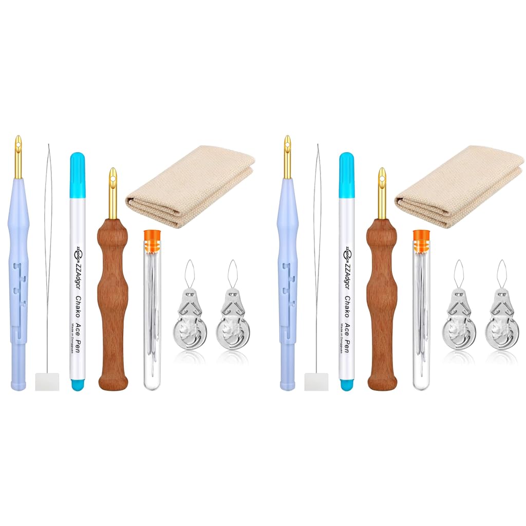 HASTHIP Punch Needle Embroidery Starter Kit 34pcs for DIY Family Crafts | Beginner Set