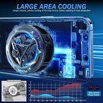 HASTHIP® Phone Cooler for Gaming,Magnetic Instant Gaming Mobile Cooler with 3 Level Modes, RGB LED Cooling Fan for Mobile with Clips, Phone Radiator, USB Heat Dissipator for iPhone Android iPad