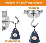 HASTHIP® 22Pcs Neodymium Magnet Hooks, N38 Magnetic Hooks for Fridge, Ceiling, Kitchen, Wall, Rust-Free Heavy Duty 16mm Steel Base for Holding Towels, Cups, Tools, Indoor Outdoor Versatile Use