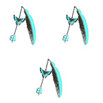 HASTHIP Metal Feather Bookmark for Books with Glow in the Dark 3D Butterfly | 3PCS Silver Set