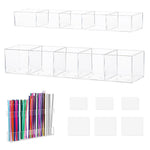 HASTHIP® 9.48 inch Straw Holder,Adjustable Two-Part Large Acrylic Straws Organizer