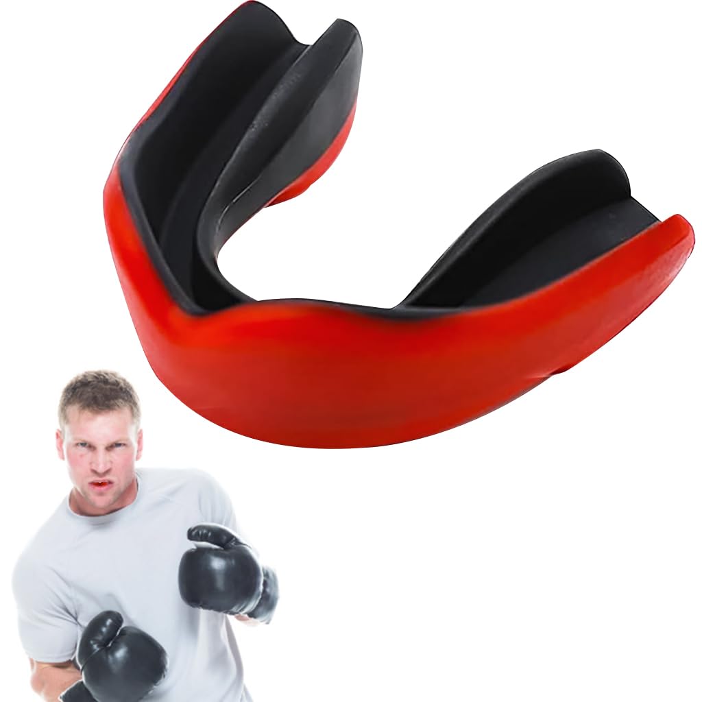 HASTHIP® Protector Bucal Deportivo,Boquilla de Silicona Profesional con Amortiguación de Impactos,Protector Dientes para Boxeo Fútbol MMA Baloncesto Hockey y Más Ajuste Cómodo y