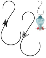 HASTHIP® 2Pcs Metal S Hooks for Hanging Bird Feeder 12'' S Metal HooksBird Feeder Hanging Hooks Planter Pots Ceiling Hanging Hooks Decorative Metal S Hooks Utility Large S Hooks