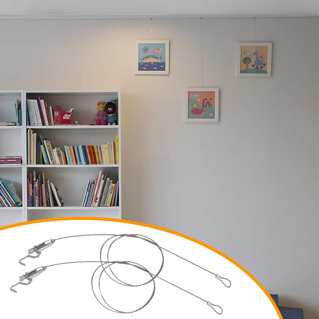 LOVEWEE Picture Hanging Kit - 182 Pieces With Wire, D-Rings, Screws & Screwdriver