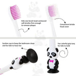 HASTHIP Kids Toothbrush Set for Ages 2‑6 with Ultra Soft Bristles and Panda Handle | 6pcs Suction Cup Design