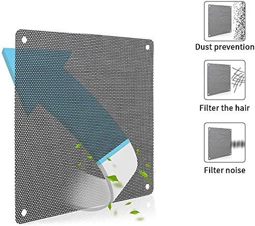 HASTHIP PC Fan Dust Filter for 120mm Case Fans with 20 Screws and PVC Mesh Cover | 5 Pack