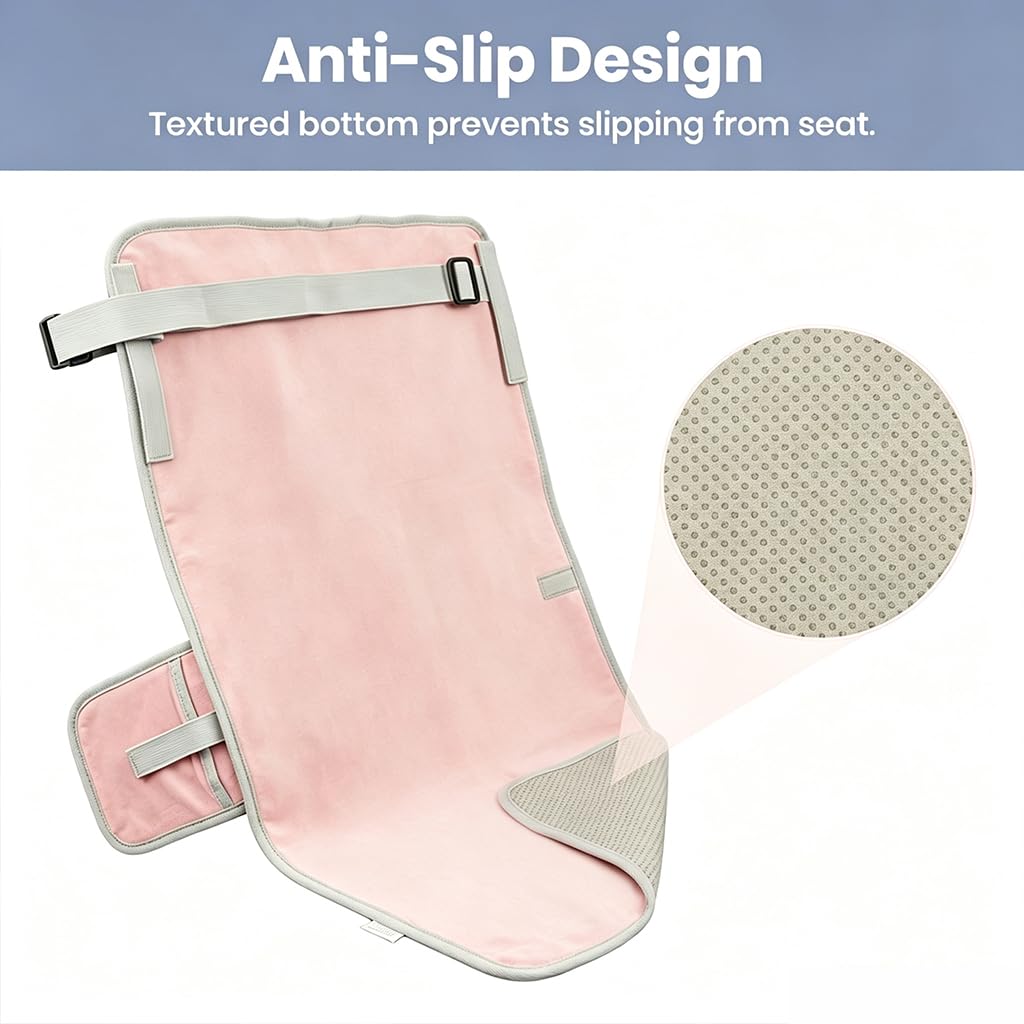 HASTHIP Toddler Airplane Seat Extender with Foldable Cushion, Microfiber Surface and Side Pocket