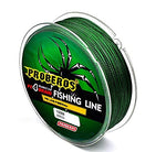 Strong Fishing Line, 0.50mm 80LB 100M PE 4 Strands Monofilament Braided Fishing Line Angling Accessory, Durable Fishing Line (Green, Max Tension 36.2KG)