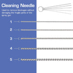 HASTHIP® Airbrush Cleaning Brushes Set - 5 Micro Brushes, Precision Cleaning Pins & Metal Needles - Stainless Steel Tool Kit for Nozzle, Spray Gun Maintenance & Clog Removal - Durable & Versatile