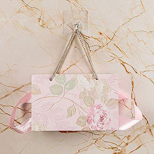 Waterproof Stick on Adhesive Stronger Plastic Wall Hooks Hangers for Hanging Robe, Coat, Towel, Keys, Bags, Lights, Calendars, Max Load 15 kg - Pack of 10, Transparent