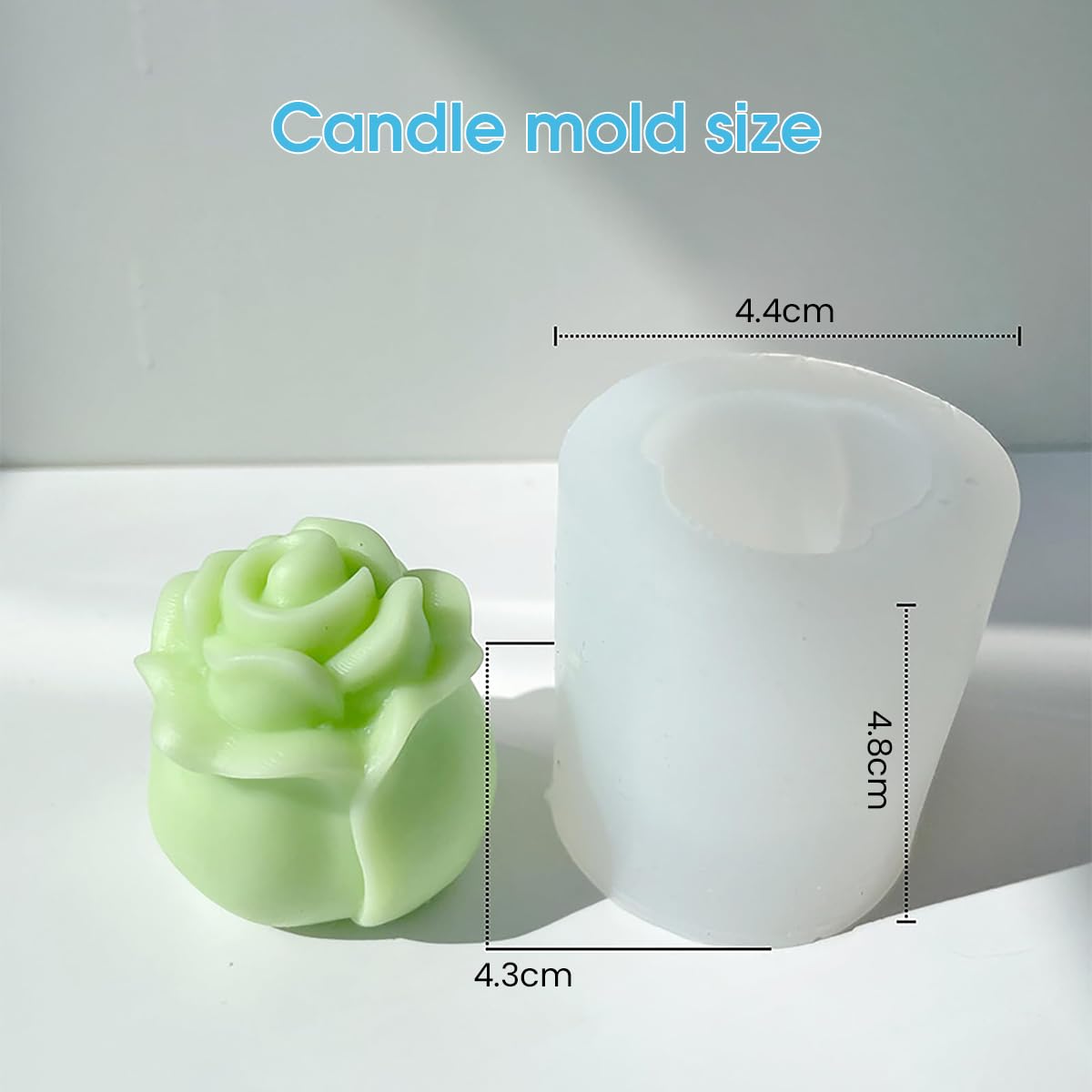 HASTHIP Flower Silicone Molds for Candle and Resin Making featuring 2Pcs 3D Bloom Design