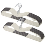 HASTHIP Plastic Hangers 10 Pack for Dry and Wet Clothes with 360º Swivel Hooks | 16.5 in Adult Size