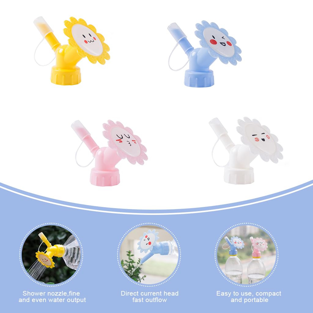 HASTHIP Water Sprinkler 4Pcs for Indoor and Outdoor Plants with Dual Head 2-in-1 Nozzles | Fits Most Reusable Bottles