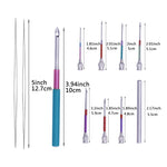 HASTHIP Tufting Punch Needle Kit for DIY Embroidery with 8 Needle Sizes and Stainless Steel Handle | 15 Pcs Set