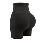 HASTHIP® Ropa Interior Moldeadora para Mujer,Pantalones Cortos Invisible de Cintura Alta con Aumento de Glúteos,Panty Levantacola con Relleno 3D Control Abdomen y Silueta Natural L