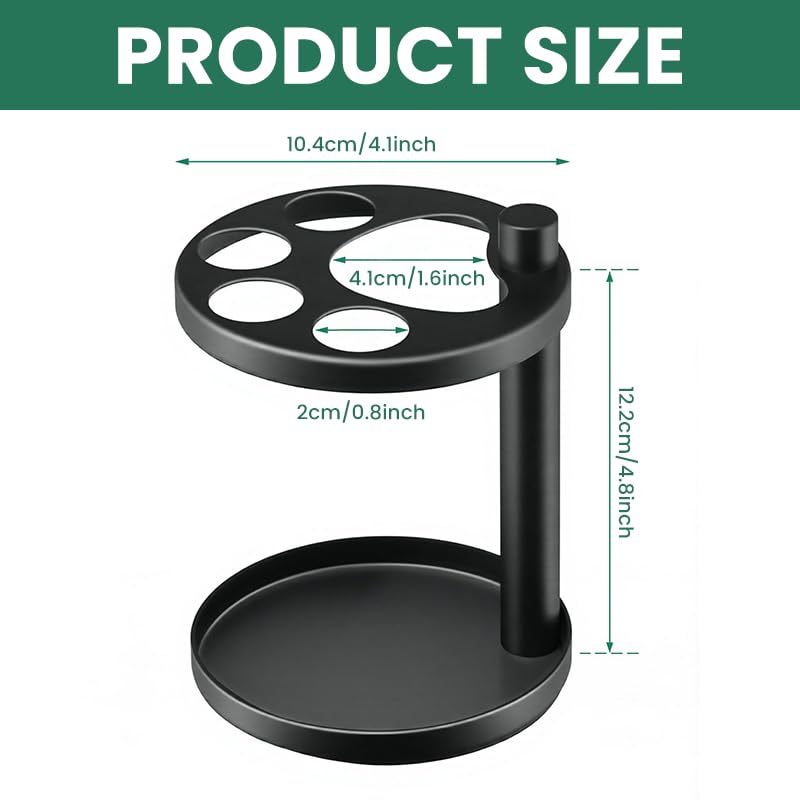 HASTHIP Toothbrush Holder Stand for Bathroom with Iron Cup Rack for 4 Toothbrushes | Modern Open-Frame Design