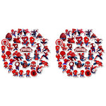 HASTHIP® 35PCS Spider-Man Stickers for Kids Superhero Cartoon PVC Waterproof for Water Bottle Helmet Flask Car Bike Bumper Skateboard Luggage 5Cm Red