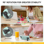 HASTHIP® Ultra Slim Metal 90° Rotating Vertical & Horizontal Self-Adhesive Stand