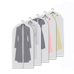 HASTHIP Garment Bags for Closet Storage with Full Zipper & Hanger Hole | 5 Pack 55 in Clear PEVA Clothes Covers