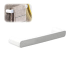 HASTHIP® Towel Rack Wall Mounted Plastic Towel Holder Bathroom Storage Organizer Shelf Easy Installation No Drilling, Small Grey