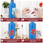 HASTHIP® 35PCS Spider-Man Stickers for Kids Superhero Cartoon PVC Waterproof for Water Bottle Helmet Flask Car Bike Bumper Skateboard Luggage 5Cm Red