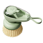 HASTHIP Kitchen Cleaner Brush with Built-in Cleanser Dispenser and Natural Sisal Bristles | Press-to-Dispense Scrub Tool for Dishes and Bowls