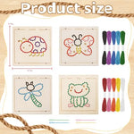 HASTHIP® Insect Themed Sewing Kit for Kids, Montessori Bug Lacing Toys Ages 3-5, Fine Motor Skills Educational Threading Board with Butterfly Design, Preschool Science Learning Toy Gift
