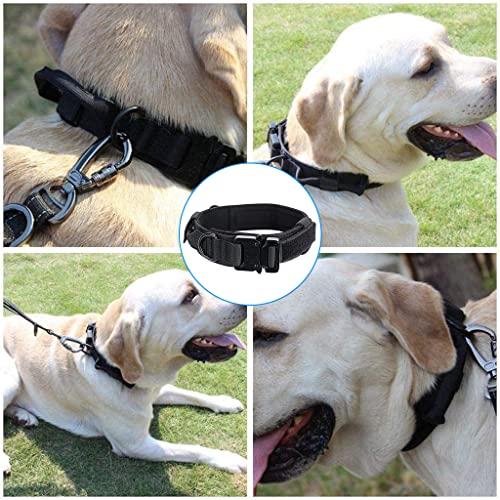 HASTHIP® Dogs Collar Adjustable Nylon Tactical Dog Collar with Strap
