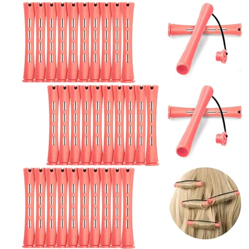 HASTHIP® 30pcs Heatless Hair Curler Kit, Cold Wave Hair Roller for Women, Small Perm Rods Styling Perming Curl Rods for Cold Wave Perm Curls