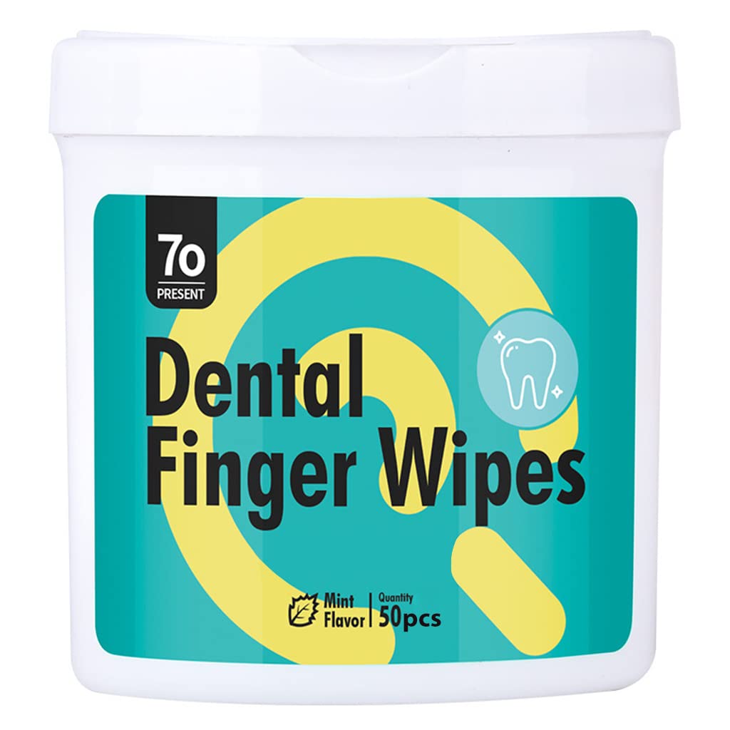HASTHIP® Toallitas Dentales para Perros y Gatos 50 Uds,Toallitas de Limpieza Dental con Menta,para Dientes de Mascotas Elimina Placa y Mal Aliento Cuidado Oral Natural con Aloe
