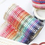 ELEPHANTBOAT® Washi Tape, Scrapbook Tape Craft Supplies 3mm Wide for DIY, Decorative Craft, Gift Wrapping, Scrapbooking 24rolls (3mm*5M)