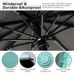 HASTHIP® Large Umbrella for Men Women with Reflective Strap,50'' Automatic Open/Close Windproof Travel Folding Umbrella,Reinforced 10 Dual Ribs 99 UV Protection with Carabiner Handle