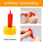 HASTHIP Feeding Nipples for Lamb Bottles with Universal Fit HDPE Material Set of 10 | Safe for Goats Calves and Piglets