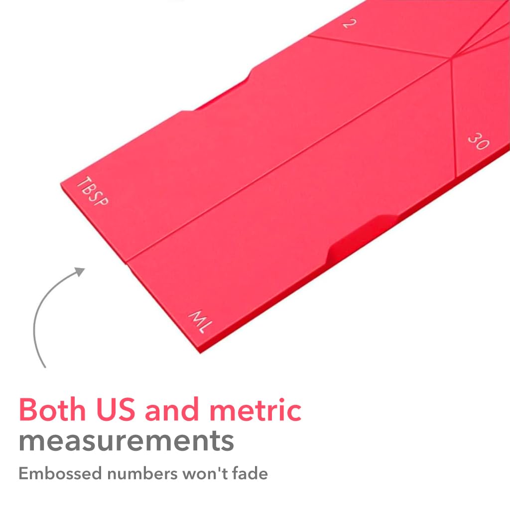 HASTHIP Measuring Spoons Set for Baking and Cooking with Magnetic Fold Design 6 Sizes Silicone | 2Pcs 6.9x2.1 in and 3.9x1.2 in