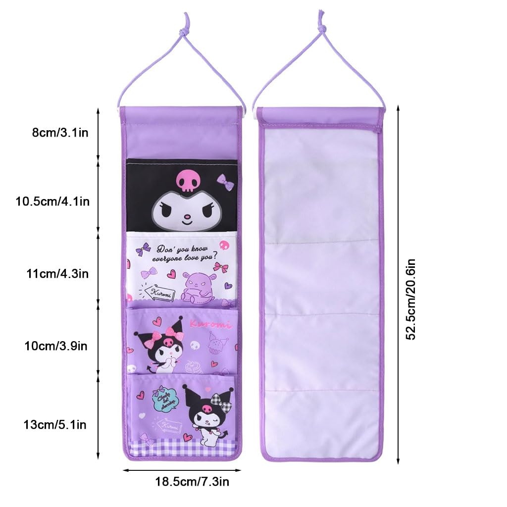 HASTHIP Over The Door Wall Storage Shelves with 4 Pockets 52.5x18.5cm | Hanging Organizer for Kids Bedroom
