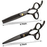 MAYCREATE® 10 Pcs Professional Hair Cutting Scissors For Men Hair Dressing Scissors Barber Kit with Hairdressing Scissor for Men Women Adult Kids Home Hair Cut Kit at Home