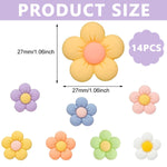 Resin Flowers Shoes Charms for Croc Clog Slides Sandals Decoration, Cute Flower Designer Shoe Charms for Adults Teens Kids DIY Shoe Decoration Charms with Buttons Party Gift