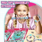 HASTHIP® DIY Sticker Roll Bracelet Making Kit for Girls, Cartoon Sticker Beads Set, Creative Jewelry Craft Kit, Kids Bracelet Decoration Set, Fun Birthday or Children’s Day Gift