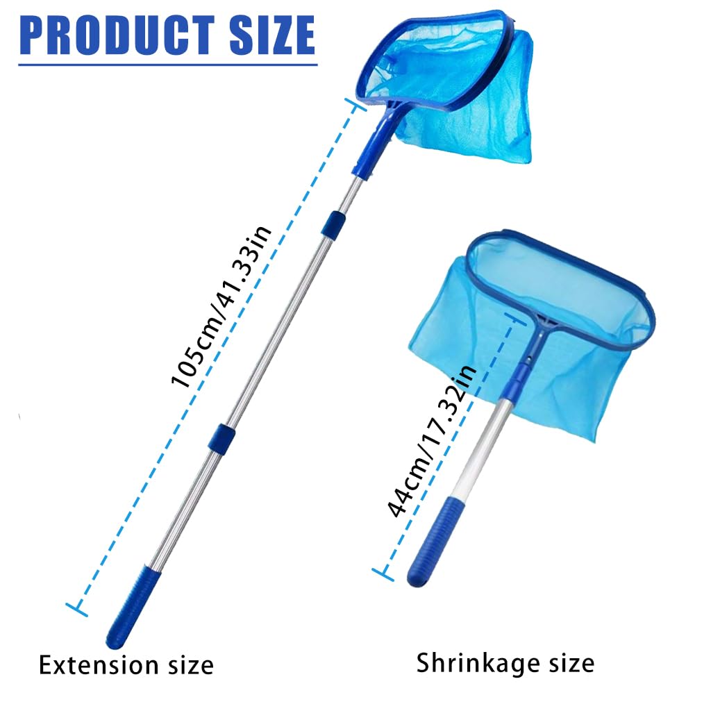 HASTHIP® Pool Cleaning Brush Head, Residential Swimming Pool Floor and Wall Cleaning Brush Head, 16.93" Brush, Curved Ends Corner Cleaning Brush Head for Cleaning Pool, Wall, Tile