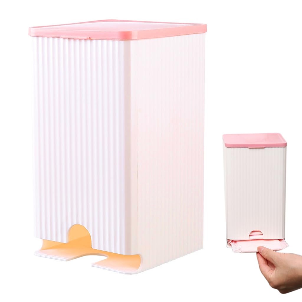 Sanitary Pads Dispenser for 25-30 Pads - Wall-Mounted Box Napkin Holder, Dustproof Waterproof Sanitary Pads Wall Holder Bathroom Sanitary Pads Bathroom Organizer, 11.5cmx11.5cmx19.5cm