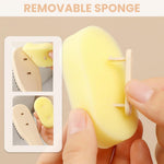 HASTHIP Shoe Scrubber Brush for Deep Cleaning with 2 in 1 Double Sided Scrubber and Sponge | Non Abrasive for Leather Shoes Sneakers and Boots
